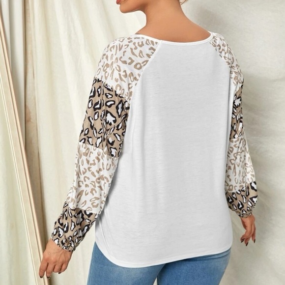 🛍 New Leopard Raglan Top - Picture 3 of 4